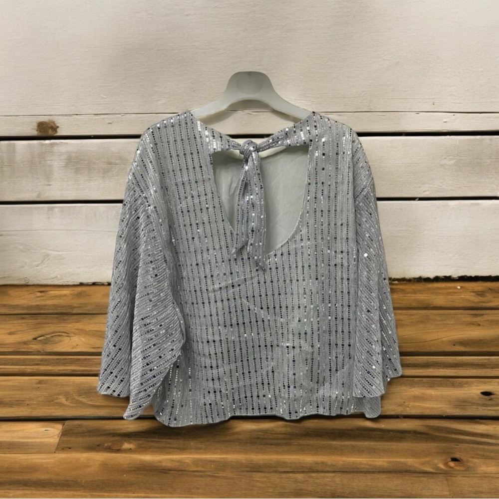 Zara Basic Sequence Top Size Large - image 1